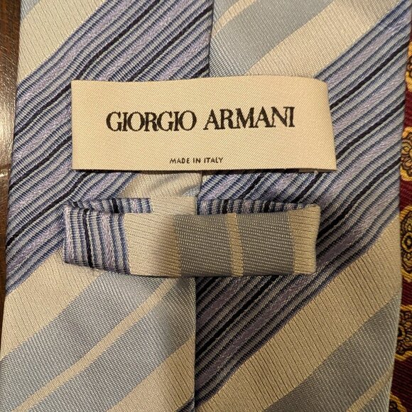 Current Giorgio Armani + Vintage Polo Ralph Lauren Men's 100% Silk Ties EUC - Picture 5 of 8